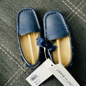 Janie and Jack baby/Toddler Boys Leather Loafers Size 5 Brand New